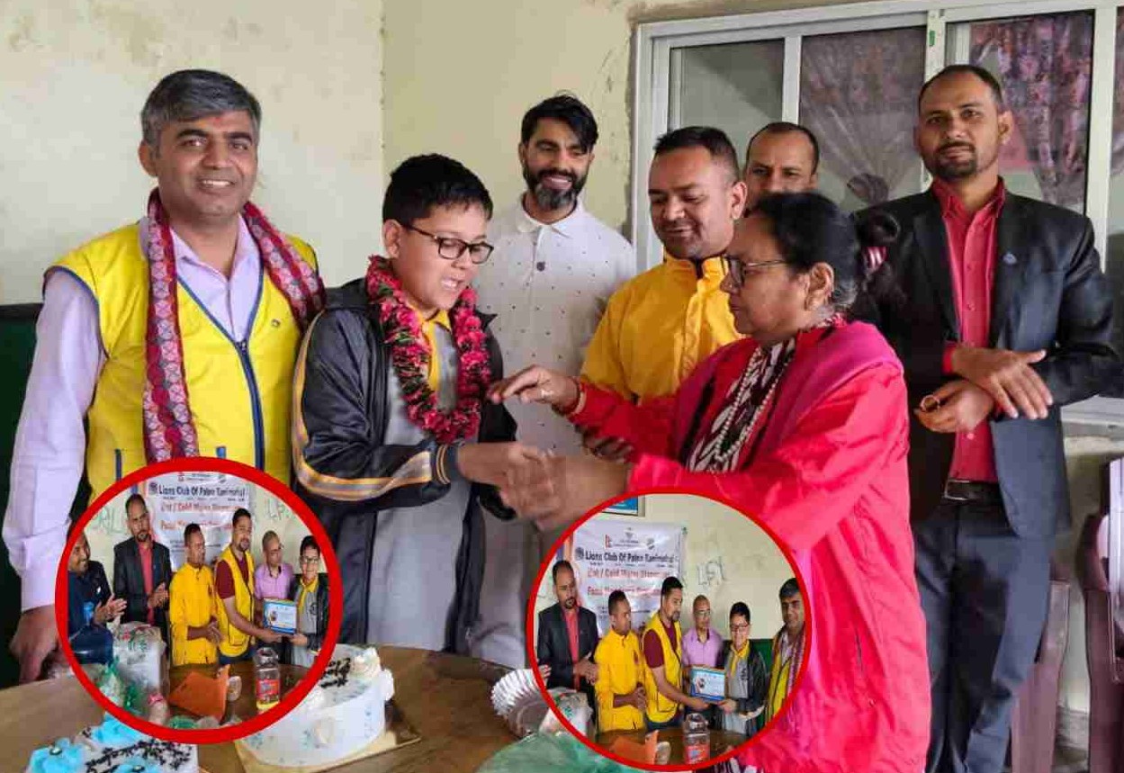आफ्नो जन्मदिनमा पाल्पा केयर सेन्टरमा आश्रित बालबालिकालाई सहयोग हस्तान्तरण
