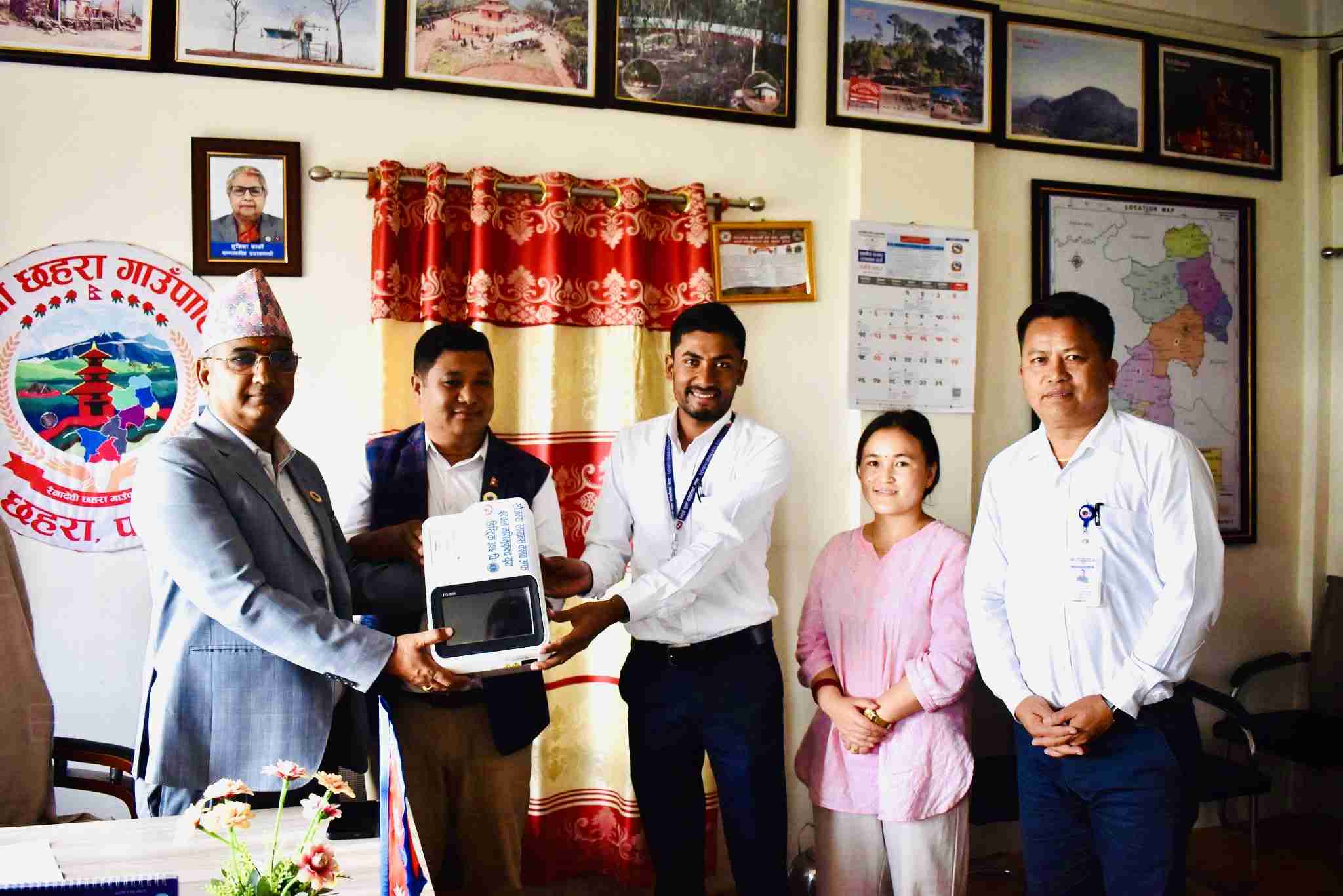 छहरा स्वास्थ्य चौकी पाल्पामा टि.एफ.टि. सेवा सुरु